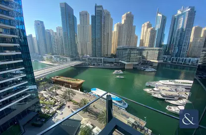 Water View image for: Apartment - 1 Bedroom - 2 Bathrooms for rent in Silverene Tower B - Silverene - Dubai Marina - Dubai, Image 1