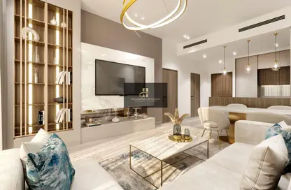 Living Room image for: Apartment - 2 Bedrooms - 3 Bathrooms for sale in Prime Gardens - Arjan - Dubai, Image 1