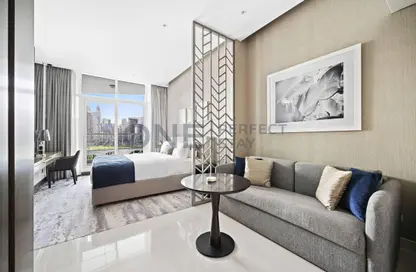 Living Room image for: Apartment - Studio - 1 Bathroom for rent in PRIVE BY DAMAC (A) - DAMAC Maison Privé - Business Bay - Dubai, Image 1