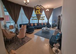 Living / Dining Room image for: Apartment - 3 bedrooms - 3 bathrooms for sale in Moosani Tower - Al Naemiyah - Ajman, Image 1