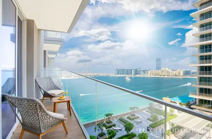 Balcony image for: Apartment - 1 Bedroom - 1 Bathroom for rent in Beach Isle - EMAAR Beachfront - Dubai Harbour - Dubai, Image 1