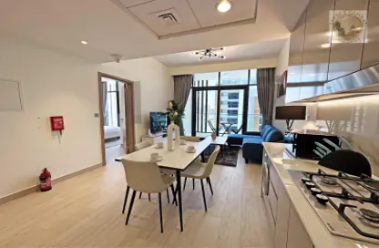 Living / Dining Room image for: Apartment - 1 Bedroom - 1 Bathroom for rent in AZIZI Riviera 4 - Meydan One - Meydan - Dubai, Image 1