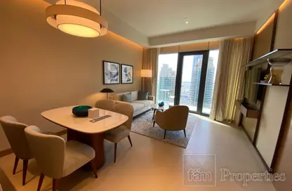 Living / Dining Room image for: Apartment - 1 Bedroom - 1 Bathroom for sale in The Address Residences Dubai Opera Tower 1 - The Address Residences Dubai Opera - Downtown Dubai - Dubai, Image 1