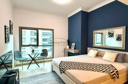 Apartment - Studio - 1 Bathroom for rent in Zumurud Tower - Dubai Marina - Dubai