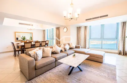 Living / Dining Room image for: Apartment - 2 Bedrooms - 3 Bathrooms for rent in Capital Plaza Tower A - Capital Plaza - Corniche Road - Abu Dhabi, Image 1