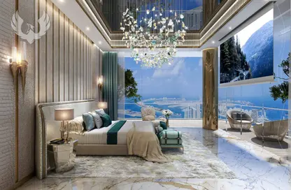 Room / Bedroom image for: Apartment - 3 Bedrooms - 4 Bathrooms for sale in Tower A - Damac Bay - Dubai Harbour - Dubai, Image 1