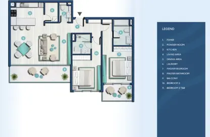 شقة - 2 غرف نوم - 2 حمامات للبيع في الحمرا واترفرونت - قرية الحمرا - رأس الخيمة