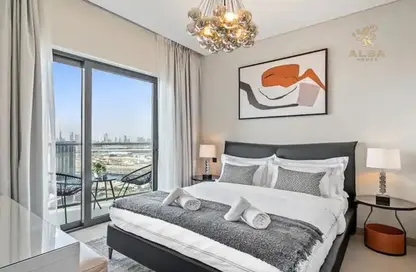 Room / Bedroom image for: Apartment - 1 Bedroom - 2 Bathrooms for rent in Sobha Hartland Waves - Sobha Hartland - Mohammed Bin Rashid City - Dubai, Image 1