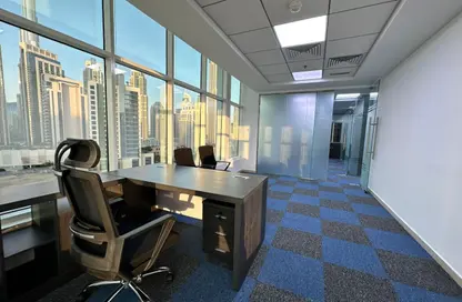 Office Space - Studio - 1 Bathroom for rent in Clover Bay Tower - Business Bay - Dubai