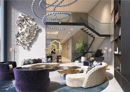 Living Room image for: Apartment - 1 Bathroom for sale in Canal Heights - Business Bay - Dubai, Image 1