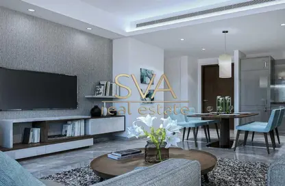 Living / Dining Room image for: Apartment - 2 Bedrooms - 3 Bathrooms for sale in The Crest - Sobha Hartland - Mohammed Bin Rashid City - Dubai, Image 1