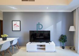Living Room image for: Apartment - 1 bedroom - 2 bathrooms for sale in Dunya Tower - Burj Khalifa Area - Downtown Dubai - Dubai, Image 1