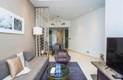 صورة لـ غرفة المعيشة شقة - غرفة نوم - 1 حمام للايجار في بريفه باي داماك (بي) - داماك مايسون برايف - الخليج التجاري - دبي ، صورة رقم 1