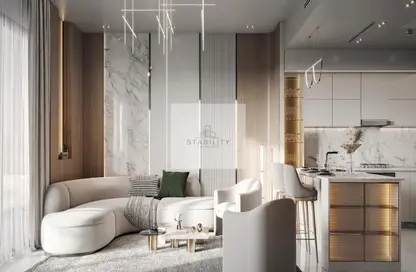 Living Room image for: Apartment - 1 Bedroom - 2 Bathrooms for sale in Binghatti Azure - Jumeirah Village Circle - Dubai, Image 1