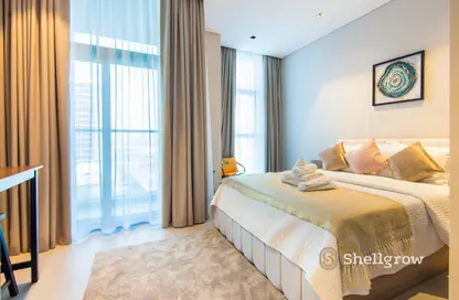 Room / Bedroom image for: Apartment - 1 Bathroom for rent in 15 Northside - Tower 1 - 15 Northside - Business Bay - Dubai, Image 1