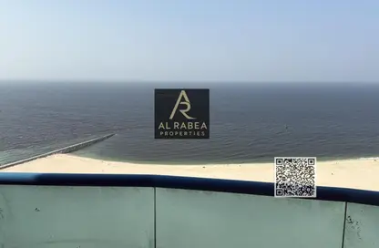 Apartment - 3 Bedrooms - 4 Bathrooms for rent in Corniche Tower - Ajman Corniche Road - Ajman