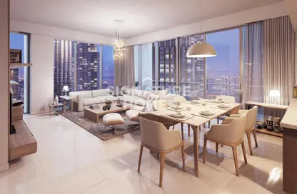 Living / Dining Room image for: Apartment - 3 Bedrooms - 4 Bathrooms for sale in Forte 1 - Forte - Downtown Dubai - Dubai, Image 1
