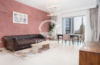 Living / Dining Room image for: Apartment - 2 Bedrooms - 3 Bathrooms for rent in Downtown Views II Tower 2 - Downtown Views II - Downtown Dubai - Dubai, Image 1