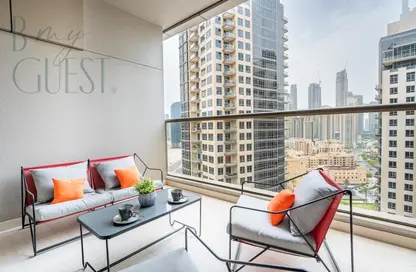 Balcony image for: Apartment - 1 Bathroom for rent in Elite Downtown Residence - Downtown Dubai - Dubai, Image 1