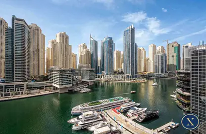Apartment - 1 Bedroom - 2 Bathrooms for rent in Silverene Tower B - Silverene - Dubai Marina - Dubai