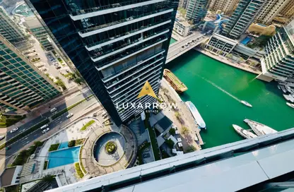 Apartment - 1 Bathroom for rent in Silverene Tower B - Silverene - Dubai Marina - Dubai