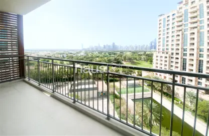 Balcony image for: Apartment - 3 Bedrooms - 3 Bathrooms for rent in Panorama at the Views Tower 1 - Panorama at the Views - The Views - Dubai, Image 1