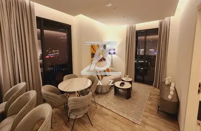 Living / Dining Room image for: Apartment - 1 Bedroom - 1 Bathroom for rent in Ahad Residences - Business Bay - Dubai, Image 1