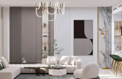 Living Room image for: Apartment - 3 Bedrooms - 3 Bathrooms for sale in Binghatti Emerald - Jumeirah Village Circle - Dubai, Image 1