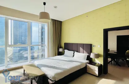 Room / Bedroom image for: Apartment - 1 Bedroom - 2 Bathrooms for rent in Al Jowhara Tower - Corniche Road - Abu Dhabi, Image 1