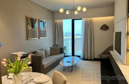 Living / Dining Room image for: Apartment - 1 Bedroom - 2 Bathrooms for rent in O10 - Al Jaddaf - Dubai, Image 1