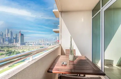 صورة لـ شرفة شقة - غرفة نوم - 2 حمامات للايجار في برج الجولف 2 - أبراج الجولف - ذا فيوز - دبي ، صورة رقم 1