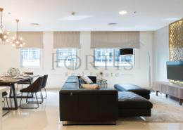 Living / Dining Room image for: Apartment - 3 bedrooms - 4 bathrooms for rent in Marina Wharf 2 - Marina Wharf - Dubai Marina - Dubai, Image 1