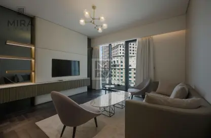 Living Room image for: Apartment - 1 Bedroom - 1 Bathroom for rent in O10 - Al Jaddaf - Dubai, Image 1