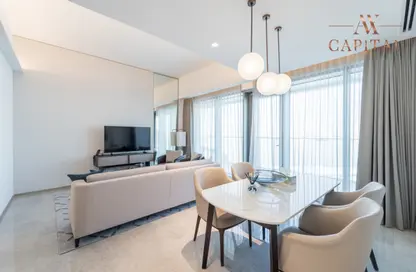 Living / Dining Room image for: Apartment - 2 Bedrooms - 4 Bathrooms for rent in Address Harbour Point Tower 2 - Address Harbour Point - Dubai Creek Harbour (The Lagoons) - Dubai, Image 1