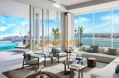 Living Room image for: Apartment - 3 Bedrooms - 4 Bathrooms for sale in Five Luxe JBR - Jumeirah Beach Residence - Dubai, Image 1