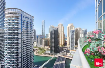 Apartment - 3 Bedrooms - 4 Bathrooms for rent in The Waves Tower A - The Waves - Dubai Marina - Dubai