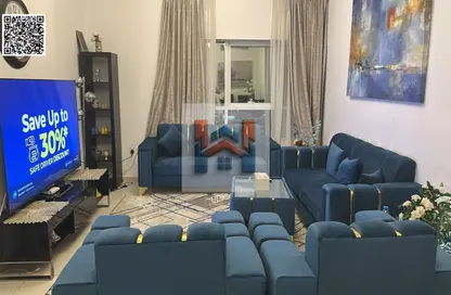 Apartment - 2 Bedrooms - 2 Bathrooms for rent in Orient Tower 1 - Orient Towers - Al Bustan - Ajman