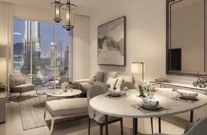 Living / Dining Room image for: Apartment - 2 Bedrooms - 2 Bathrooms for sale in Vida Residences Dubai Mall - Downtown Dubai - Dubai, Image 1