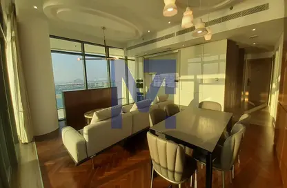 Living / Dining Room image for: Apartment - 3 Bedrooms - 5 Bathrooms for rent in Beach Vista - EMAAR Beachfront - Dubai Harbour - Dubai, Image 1