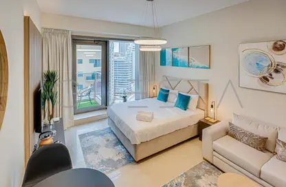 Apartment - Studio - 1 Bathroom for rent in Sparkle Tower 2 - Sparkle Towers - Dubai Marina - Dubai