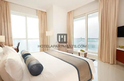Room / Bedroom image for: Hotel  and  Hotel Apartment - 2 Bedrooms - 2 Bathrooms for rent in Treppan Hotel  and  Suites by Fakhruddin - Dubai Sports City - Dubai, Image 1