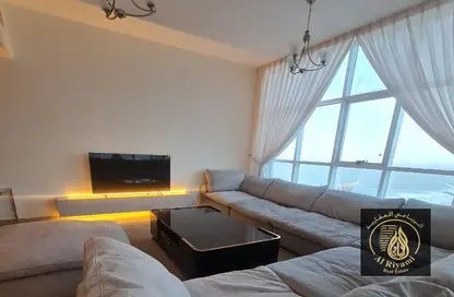 Apartment - 3 Bedrooms - 2 Bathrooms for rent in Corniche Tower - Ajman Corniche Road - Ajman