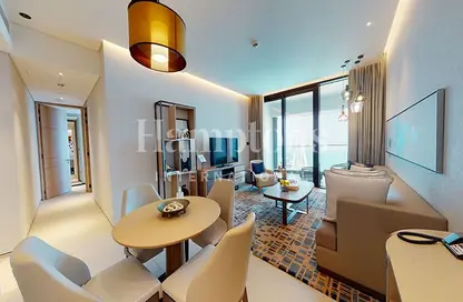 Living / Dining Room image for: Apartment - 2 Bedrooms - 3 Bathrooms for sale in Jumeirah Gate Tower 2 - The Address Jumeirah Resort and Spa - Jumeirah Beach Residence - Dubai, Image 1