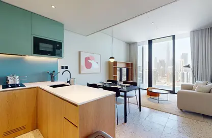 شقة - غرفة نوم - 1 حمام للايجار في رأسًا على عقب - الخليج التجاري - دبي