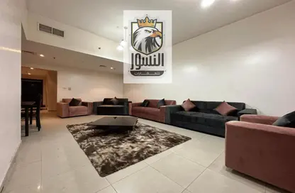 Living Room image for: Apartment - 2 Bedrooms - 3 Bathrooms for rent in Sheikh Jaber Al Sabah Street - Al Naimiya - Al Nuaimiya - Ajman, Image 1