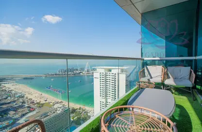 Balcony image for: Apartment - 3 Bedrooms - 5 Bathrooms for rent in Al Fattan Marine Tower - Al Fattan Marine Towers - Jumeirah Beach Residence - Dubai, Image 1