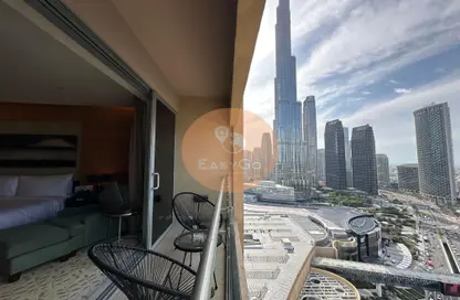 صورة لـ شرفة شقة - 1 حمام للايجار في فندق العنوان دبي مول - دبي وسط المدينة - دبي ، صورة رقم 1