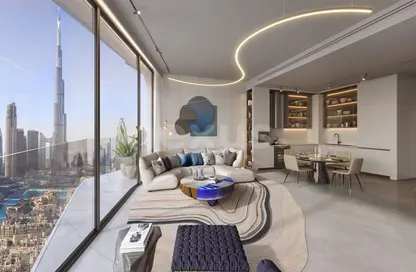 صورة لـ غرفة المعيشة / غرفة الطعام شقة - 2 غرف نوم - 2 حمامات للبيع في سيتي سنتر رزيدنسز - دبي وسط المدينة - دبي ، صورة رقم 1