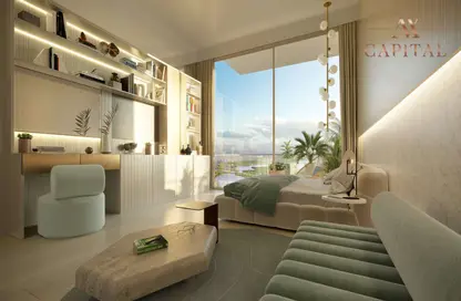 Living Room image for: Apartment - 1 Bathroom for sale in Regalia By Deyaar - Business Bay - Dubai, Image 1