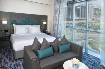صورة لـ غرفة- غرفة النوم النزل و الشقق الفندقية - 1 حمام للايجار في فندق إيدج كريكسايد - ديرة - دبي ، صورة رقم 1